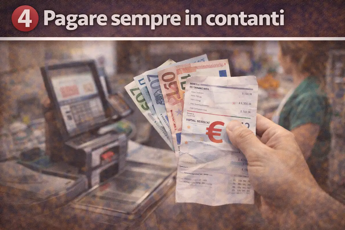 Pagare sempre in contanti