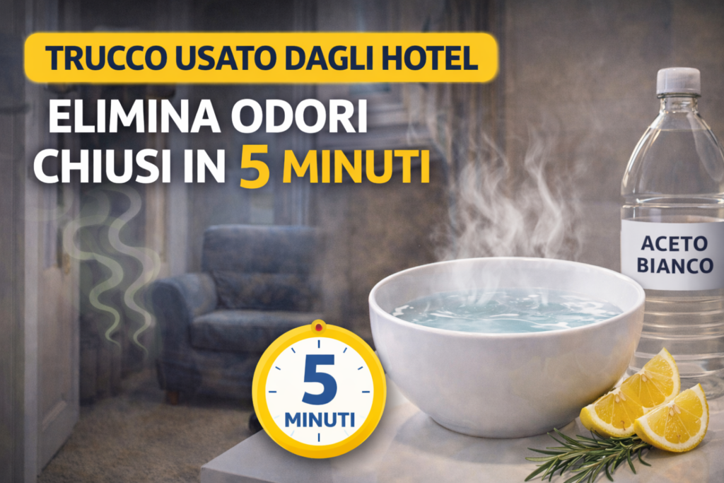 Il trucco usato negli hotel per eliminare l’odore di chiuso in 5 minuti