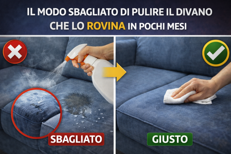 Il modo sbagliato di pulire il divano che lo rovina in pochi mesi