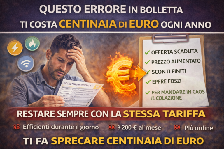 Questo errore in bolletta ti costa centinaia di euro ogni anno